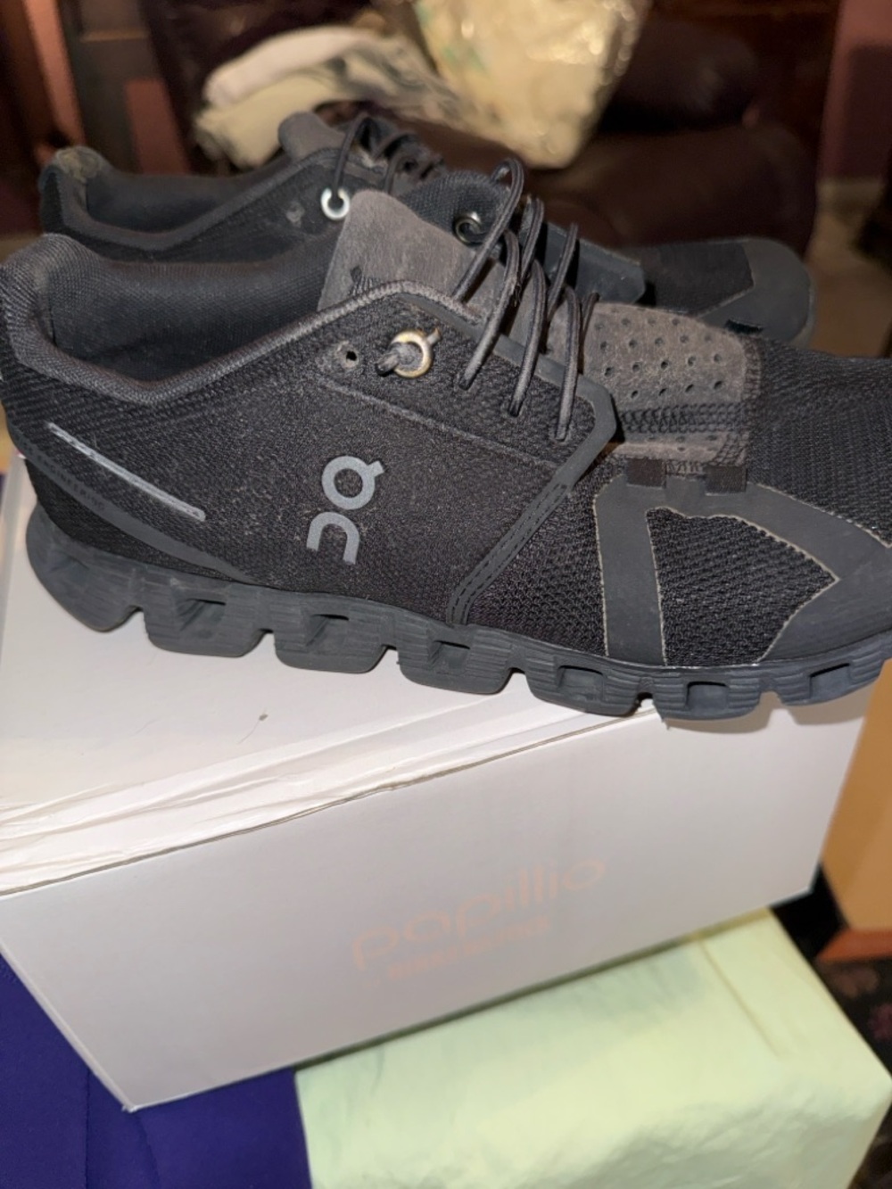 On Cloud Running Women's Athletic Sneakers in Black